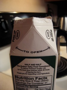 I notice this happy face smiling at me when I open the milk carton...another good sign perhaps? - Photo by Jan Ketchel
