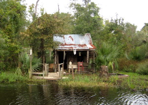 Like a monk in a cell, a hermit in isolation, I bear the tension that will lead to resolution… Trapper's hut in the Manchac Swamp, La Place, Louisiana -Photo by Jan Ketchel