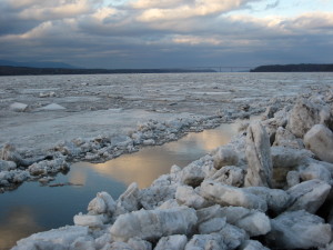 For this day, flow like the river, allow the true self to forge a channel to new life… -Photo of the icy Hudson River by Jan Ketchel