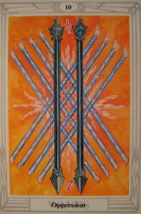 Nature's defenses in control, oppressing life... - From the Thoth Tarot deck
