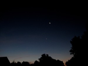 The Moon Goddess with Venus before dawn September 9, 2015 - Photo by Jan Ketchel